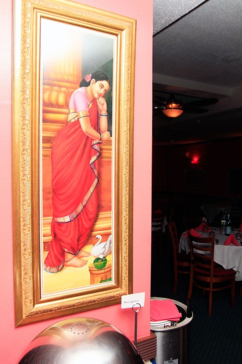 Framed painting in the dining room
