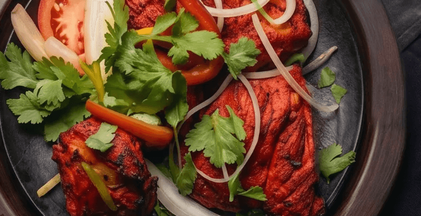 Tandoori chicken tikka roasted in clay oven